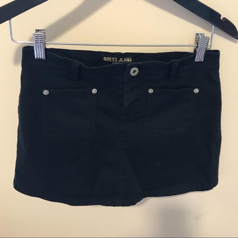 Black guess jean skirt